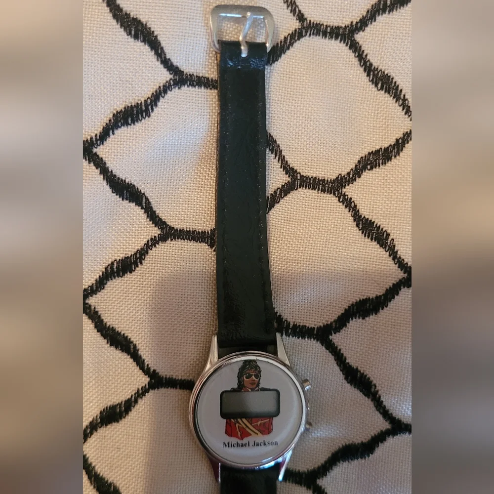RARE MINT Michael Jackson Black Digital 1980 WATCH. WORKS